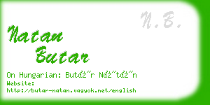 natan butar business card